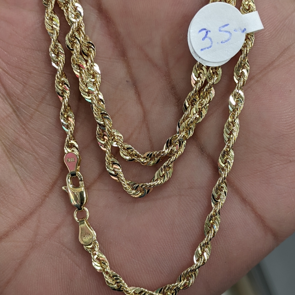 10kt Real Gold Rope Chain - Picture 6 of 9